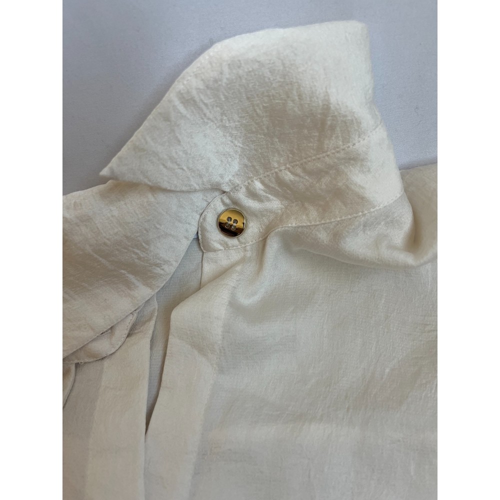 Zara Cream Button-Up Tunic - Picture 6 of 11